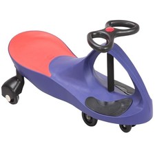 BLUE SWING CAR RIDE ON SWIVEL SCOOTER CHILDRENS TOY WIGGLE GYRO TWIST & GO GIFT