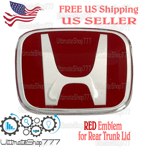 Honda type red badge emblem - red,