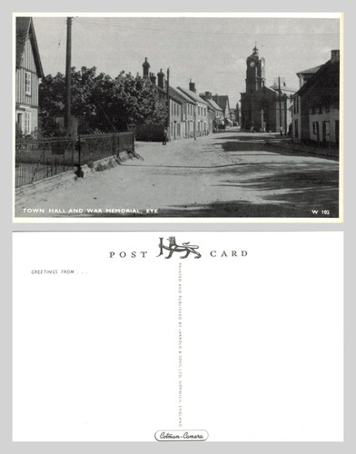 Vintage postcard town hall - postcard,