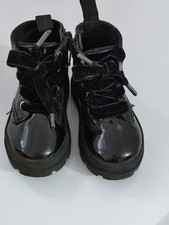 Girls H&M black boots UK4-5 /