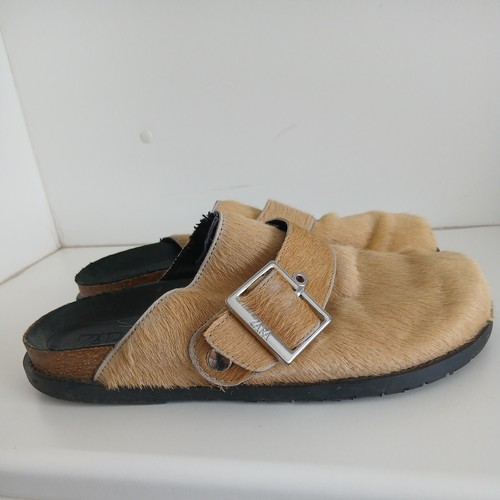 Zara tan faux - pony, buckle