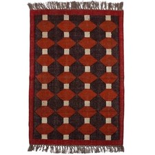 Handmade Kilim Rug Wool Jute