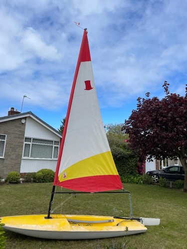Topper sailing dinghy yellow
