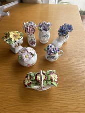 Choice of English Bone China Flower Ornaments from Royale Stratford. £ Individ.