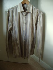 MENS S 'OSAKA TIGER' BROWN FITTED COTTON LONG SLEEEVE SHIRT. NWT  UNUSED GIFT!