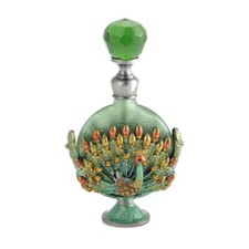 7ml Refillable Perfume Bottle Vintage Sample Peacock Holder Container Elegant