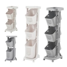 2/3 Basket Wheel Bin Laundry