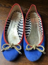 French Sole Royal Blue Suede