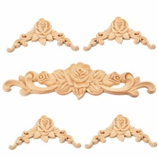 MUXSAM Wood Rose Appliques