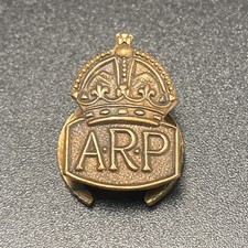Original WW2 Economy Version Air Raid Precautions Miniature Lapel Badge