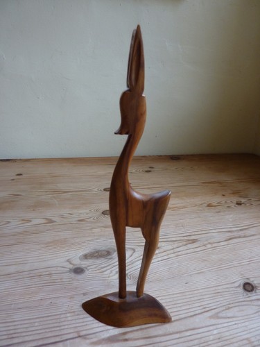 Wooden fawn deer 23cms - fawn,