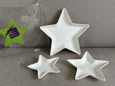 Set of 3 Sainsburys White Star