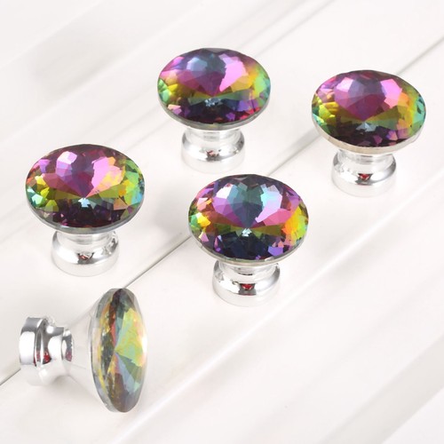 5pcs colourful glass knobs - 5pcs,