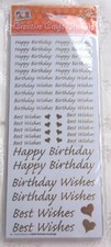 Craft stickers, words and