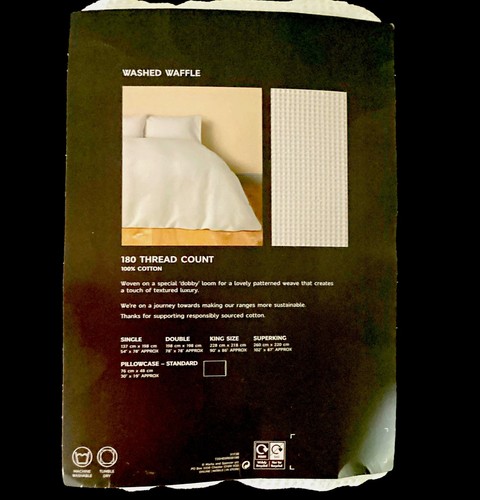Super king white waffle - super,