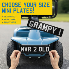 Mobility Scooter Number Plates