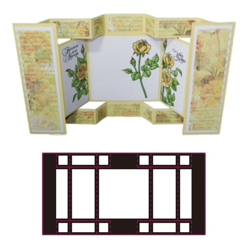 Folded fancy metal cutting - 3d,