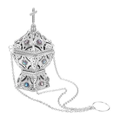 Metal cross incense burner - cross,