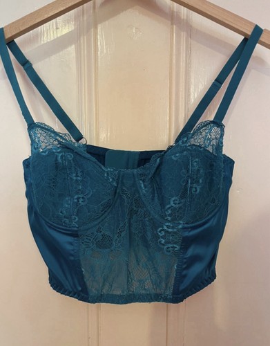 Primark teal satin lace - satin,