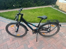 S’COOL troX EVO Alloy 26-7 Boys’ Bike – Black/Cyan Matt – Shimano Nexus 7-Speed