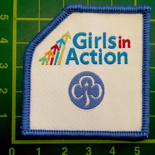 Girls action blank badge - girls,