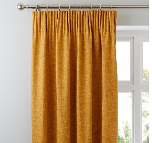 Dunelm lined curtains mustard - dunelm,
