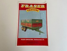 Fraser Agricultural trailer sales brochure. Vintage. Excellent condition.
