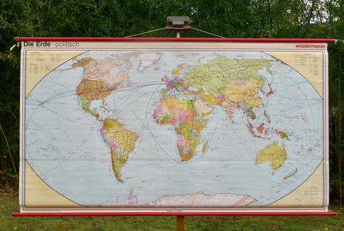 Vintage school wall map - |,