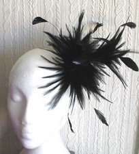 black fascinator millinery