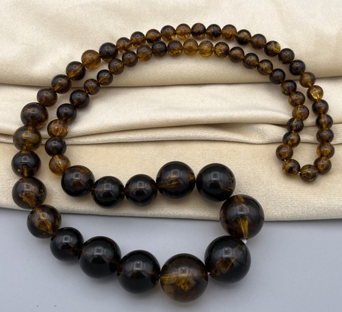 Vintage long faux amber