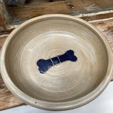  Studio Pottery Dog Bowl with