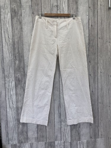 White linen blend - linen, trousers