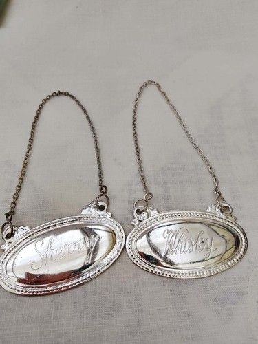 Pair silver plated decanter - pair,