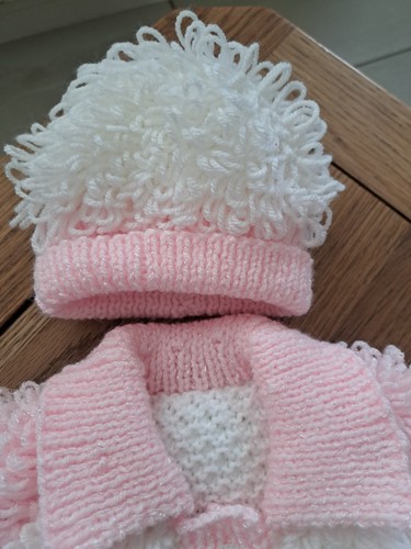 Hand knitted baby loopy - baby, jacket
