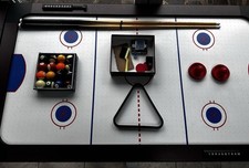 Pool/Air Hockey Reversible Table(2 In 1) and all accessories!?(accepts offers)