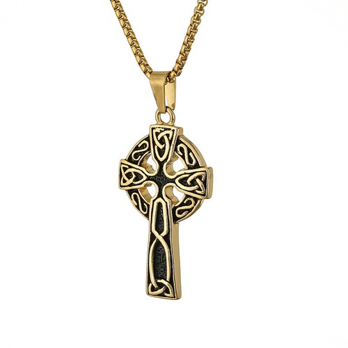 Celtic cross necklace pendant - celtic,