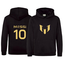 New Gold Messi HOODIE T shirt soccer gift kids Gold Print football No 10  Hoody