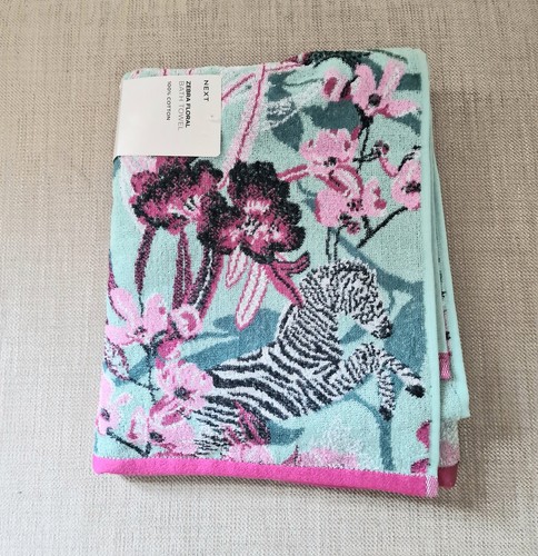 Bath towel green pink - bath, towel-green/pink