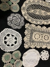 job lot vintage crochet doillies