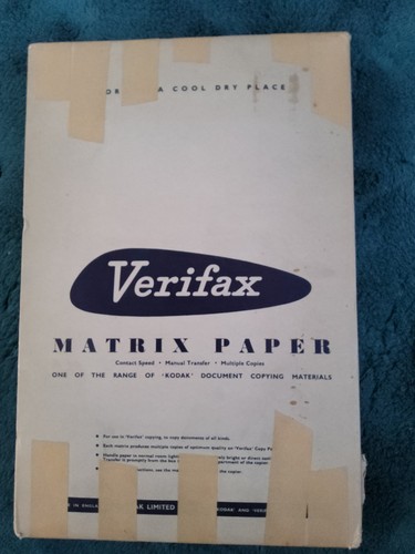 Vintage kodak verifax matrix - verifax,