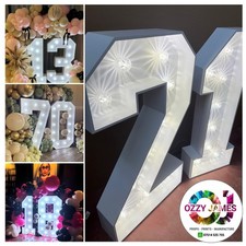 4ft Light Up LED Birthday Numbers, Fairground, Party Event Props TO BUY