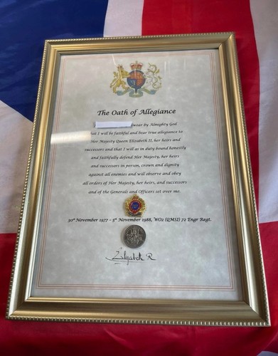 Oath allegiance royal - of,
