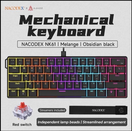 Ajazz nk61 mini wired - ajazz,
