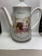 Vintage Petticoats & Pantaloons - Porcelain Coffee or Tea Pot, Today is...