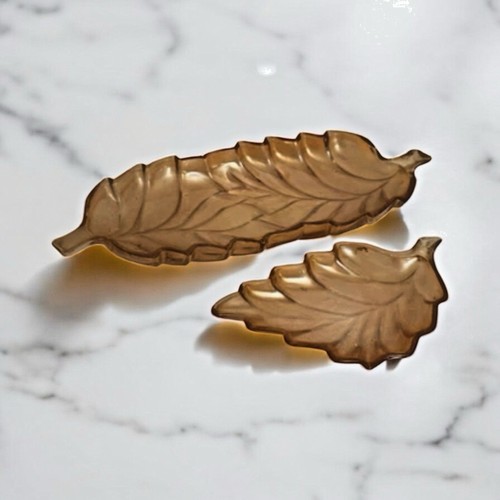 Vintage amber leaf shaped - amber, leaf-shaped