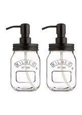 Kilner 500 ml Liquid Soap & Lotion Dispenser Set of 2 With Stainless Steel Pump