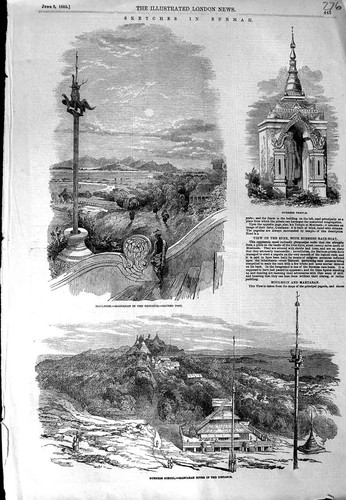 Original old antique print - old,