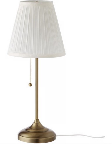 Table lamp brass white - table,
