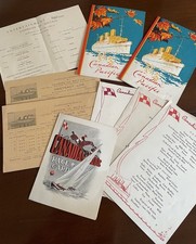 Lot 10 Canadian Pacific EMPRESS BRITAIN 1938 Menus Race Card Entertainment Log