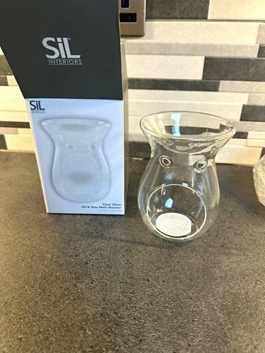 Clear glass oil wax - &,